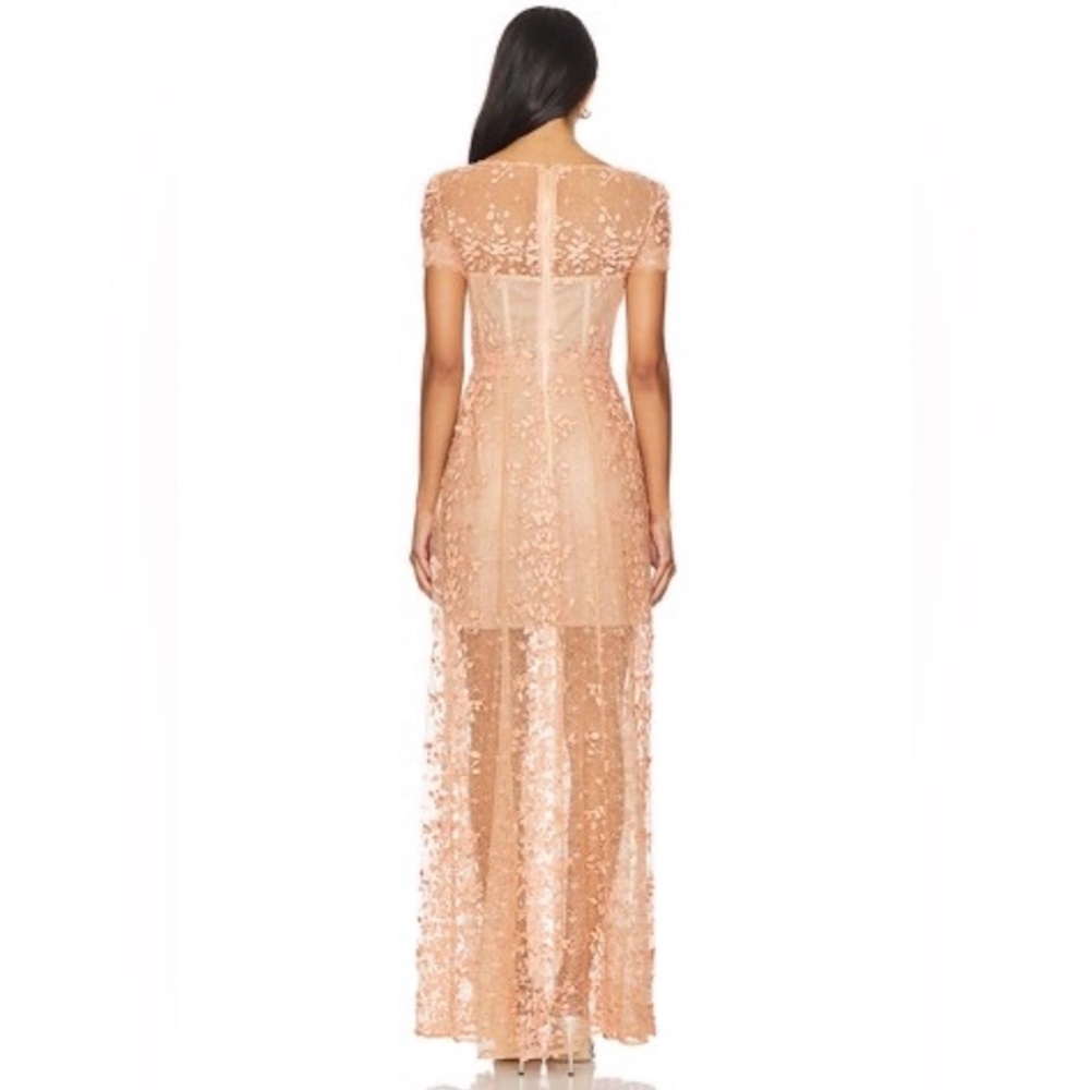 Bronx And Banco New Megan Cap Sleeve Sheer Lace Gown Size L / US 8 - Picture 8 of 16